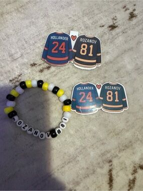 Heated rivalry Navy Blue Hockey Jersey Sticker, bookmark, and bracelet